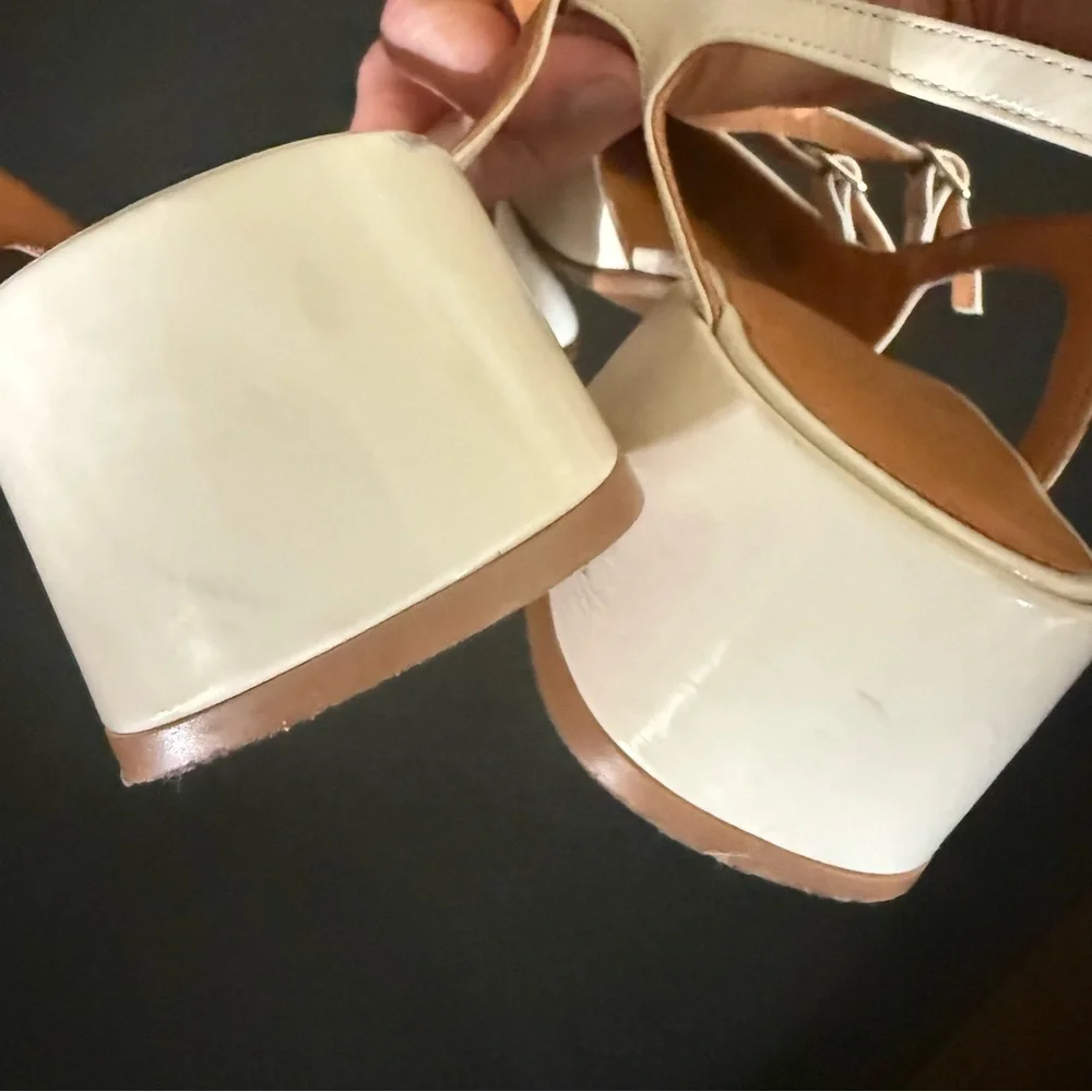 Sezane Paula Babies Shoes Cream Patent leather size 38 7.5 - Picture 9 of 12